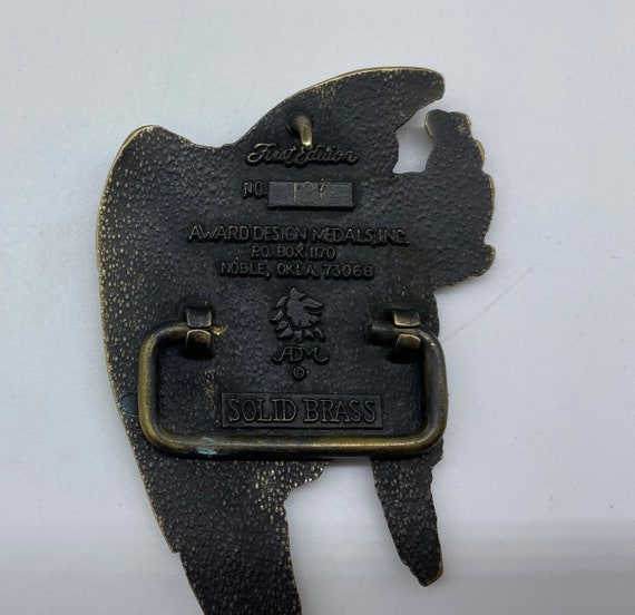 Vintage Eagle Solid Brass Belt Buckle, Vintage Award … Gem