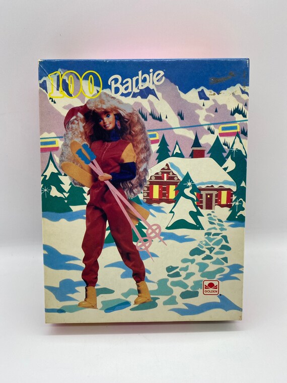 Barbie 100 Piece Puzzle, 1991 Barbie Skiing Puzzle, Barbie at the