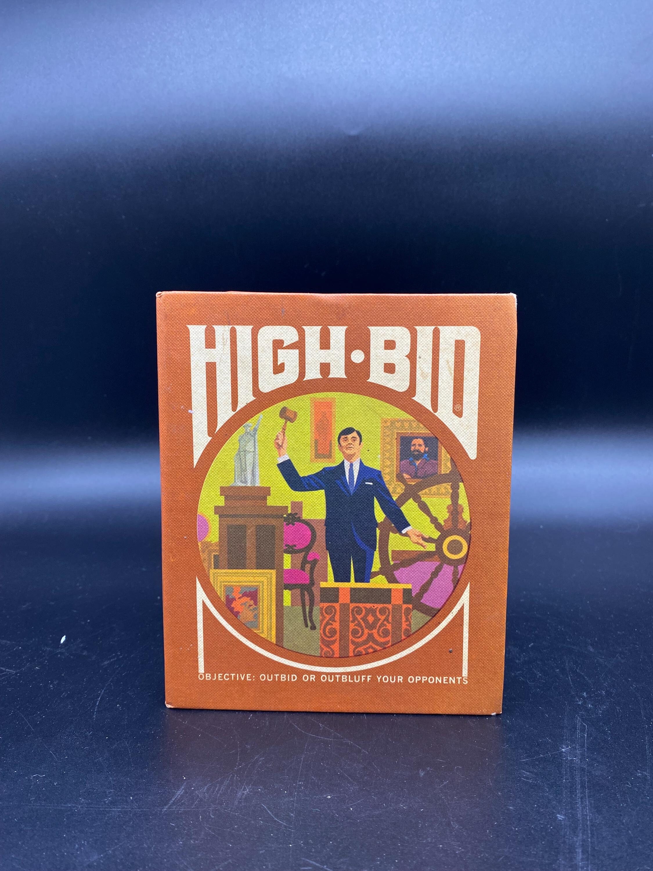 High Bid A 3M Gamette, 1970 High Bid Auction Game, Vintage High Bid A 3M Gamette, High Bid Game Outbid or Outbluff Your Opponent, High Bid