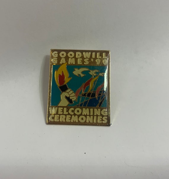 1990 Goodwill Games Welcoming Ceremonies Pin, 1990 Goodwill Games Pin, Vintage Goodwill Games Pin, Collectable Sports Pin, Goodwill Games
