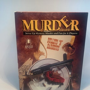 New Murder à La Carte Bullets ‘n’ Barbecue, Complete Unused Game, 1994 Bepuzzled Bullets ‘N’ Barbecue, Vintage Murder Mystery Game, Roleplay