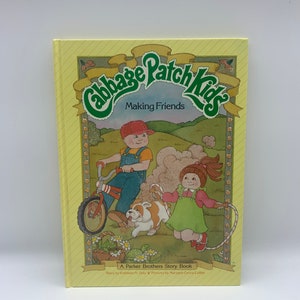 Vintage Cabbage Patch Kids Making Friends, 1984 Cabbage Patch Kids, geschreven door Kathleen N. Daly, A Parker Brothers Story Book Making Friends