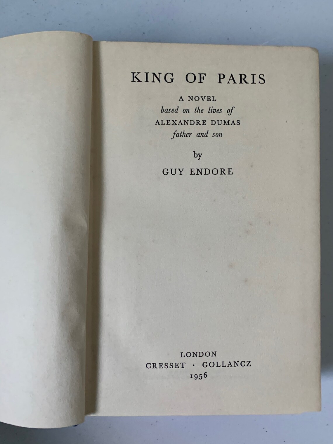 King of Paris by Guy Endore 1956 Novel Alexandre Dumas Etsy