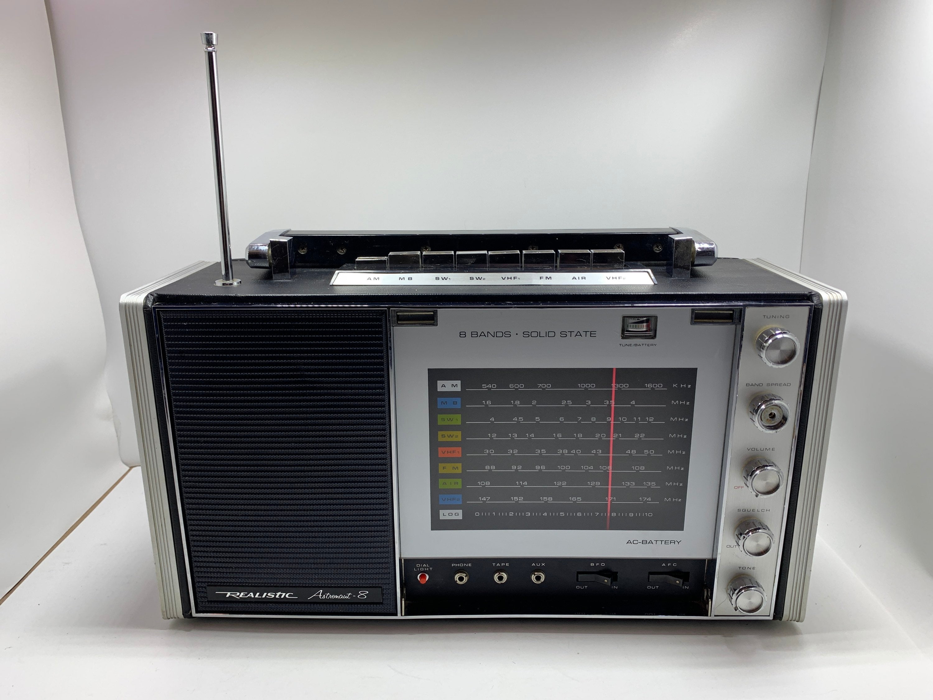 Realistic 8-バンドラジオ 12-751A 動作品 Vintage Realistic Astronaut 8 Radio, Multi Band Radio, Realistic