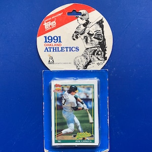 Cartes Topps Oakland Athletics 1991, cartes ARKTOS Sports 1991 Cartes Oakland Athletics NOS, scellées Cartes Topps Oakland Athletics 1991, athlétisme 1991