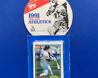 1991 Oakland Athletics Topps Cards, ARKTOS Sports Cards 1991 Oakland Athletic NOS, Sealed 1991 Oakland Athletics Topps Cards, 1991 Athletics