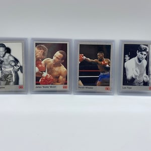 1991 AW Sports Set de 4 cartas de boxeo, Ezzard Charles, James 'Buddy' McGirt, Pernell Whitaker, Luis Firpo Boxing Card, Vintage Boxing Cards