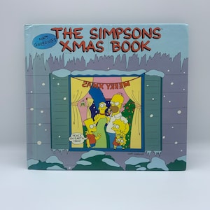 Vintage Matt Groening’s The Simpsons Xmas Book 1990, First Edition The Simpsons Xmas Book, Homer Simpson, Bart Simpson, The Simpsons Xmas