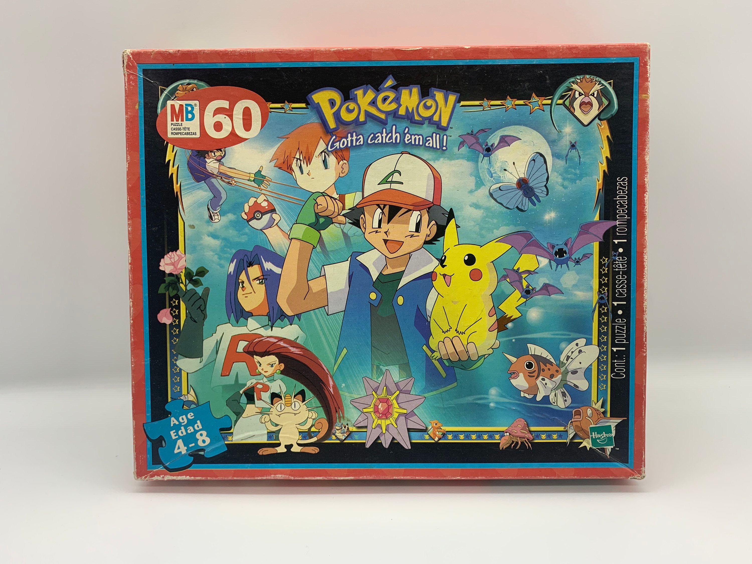 【大絶賛】30年前のポケットモンスターパズル ポケモン ゲットだぜ 60ピースパズル ミルトン・ブラッドリー ハズブロ
