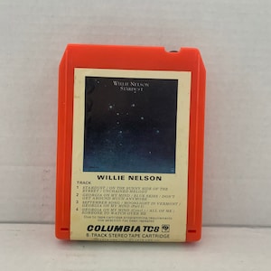 ウィリー ネルソン スターダスト 8 トラック、ウィリー 8 トラック カートリッジ、1978 コロンビア TC8、ビンテージ ウィリー ネルソン、アンチェインド メロディ、ジョージア オン マイ マインド