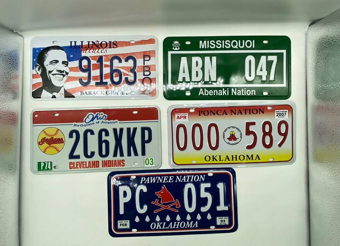 Obama Vanity License Plate, Cleveland Indians Ohio License Plate