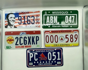 Obama Vanity License Plate, Cleveland Indians Ohio License Plate, Pawnee Nation License Plate, Oklahoma Tribal Vanity Plate, License Plates