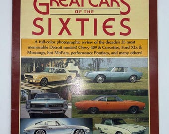 Great Cars of the Sixties April 1985, Vintage Great Cars of the Sixties Book, 1985 Great Cars of the Sixties Book, 1960’s Corvettes, Mustang