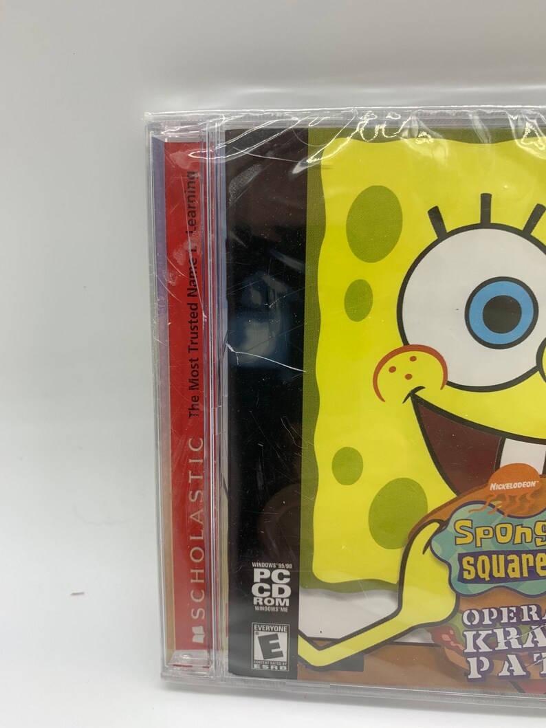 Vintage SpongeBob SquarePants Operation Krabby Patty Game Windows 95/98 PC Cd ROM Windows ME, 2001 SpongeBob SquarePants Computer Game image 3