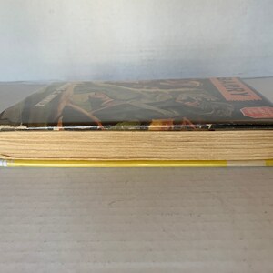 May include: A vintage hardback book with a yellow spine and a brown cover featuring a black and white illustration of a jungle scene with the text "The Jungle Book" and "HARRY" on the cover.