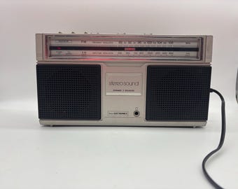Radio AM/FM Sears Electronics, radio AM/FM Sears Electronics 12364 vintage, radio AM/FM portátil, radio portátil estéreo de 2 bandas AM/FM Sears