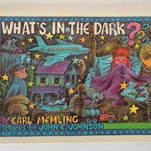 ¿Qué hay en la oscuridad? de Carl Memling, 1971, Parents Magazine Press, Libro infantil, ¿Qué hay en la oscuridad?, Libro infantil clásico, Libro de Halloween