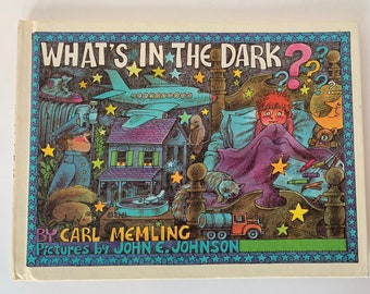Qu’y a-t-il dans le noir?  par Carl Memling 1971, Parents Magazine Press, Livre pour enfants, What’s in The Dark, Livre pour enfants vintage, Livre d’Halloween