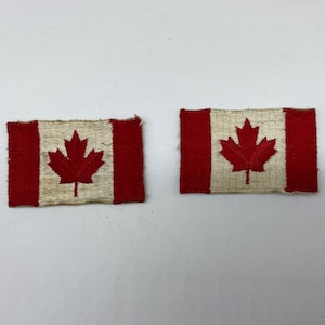 Vintage Canada Flag Patches, Canada Flag Travel Patch, Canada Flag Backpack Patch, Vintage Canada Flag Travellers Patch, 2 Canada Flag Patch