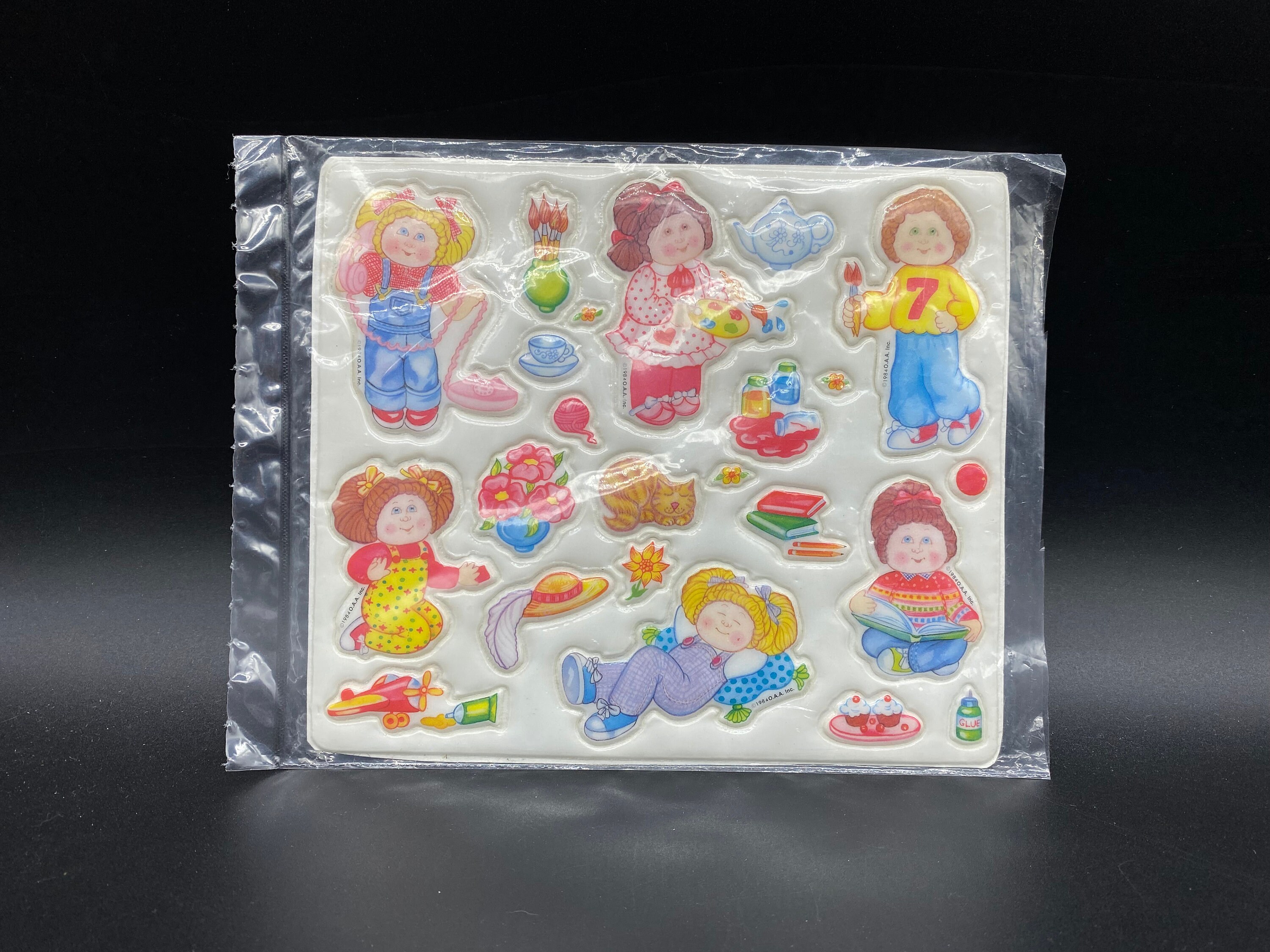 Cabbage Patch Puff Stickers 1984, 1984 O.A.A. Inc Cabbage Patch Puff ...