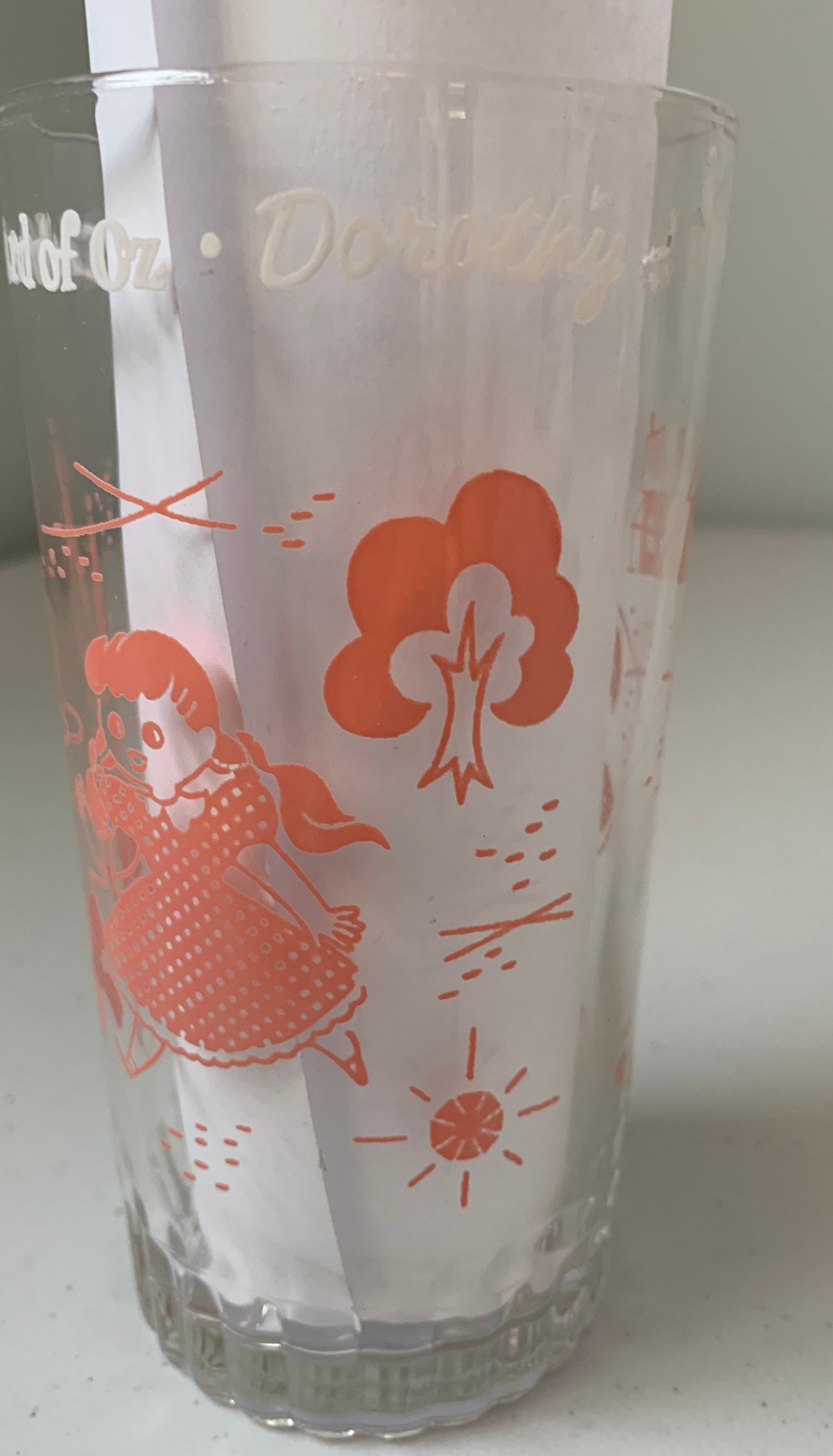 Vintage the Wizard of Oz Dorothy Water Glass Dorothy Drinking Etsy