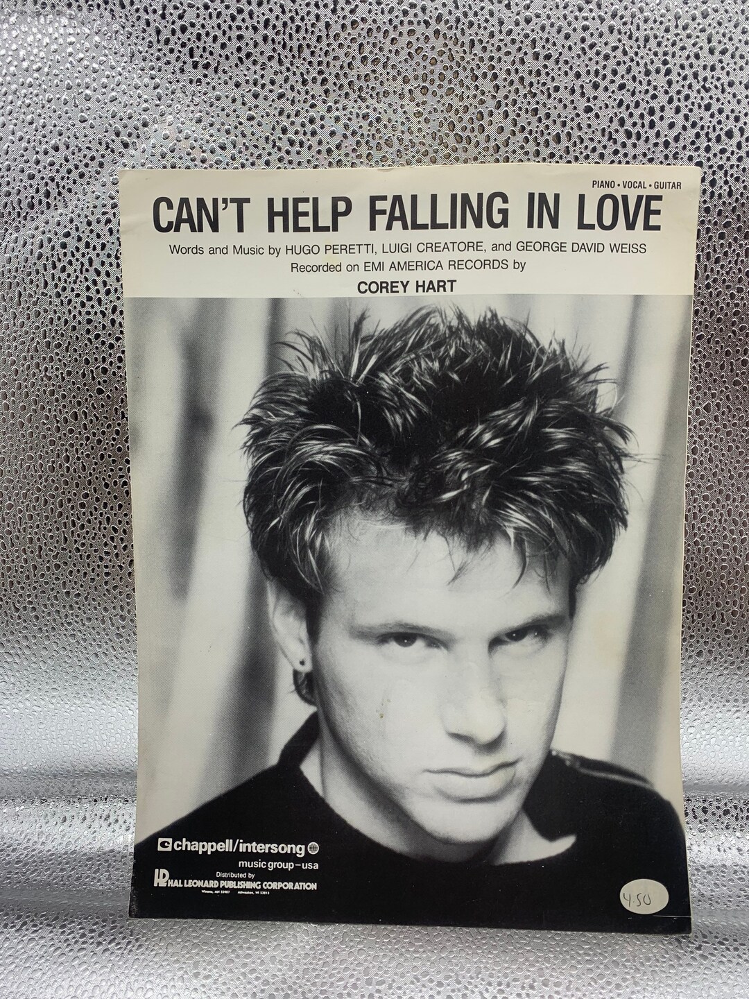 Vintage Corey Hart Cant Help Falling in Love Sheet Music EMI Etsy