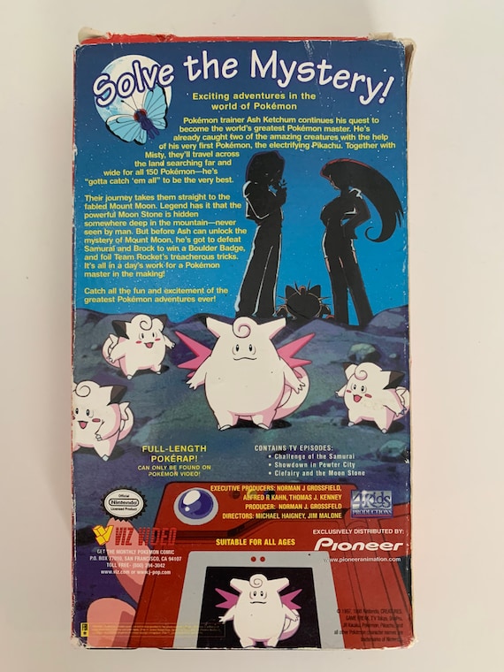 Pokémon the Mystery of Mount Moon VHS Nintendo 1998, Pokemon VHS