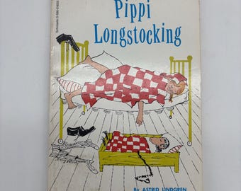Pippi Calzaslargas vintage de Astrid Lindgren, Scholastic Book Services 1959, Pippi Calzaslargas en rústica