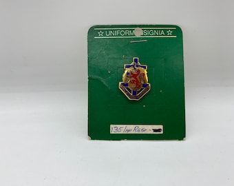 US Army 135th Infantry Regiment Pin, Vintage United States Army 135th Infantry Regiment Pin, Made in USA 135th Infantry Pin, Bee-Kay Bronx