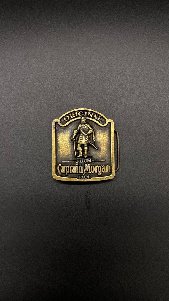 Vintage Captain Morgan Rum Belt Buckle, Brass Captain… - Gem