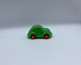 Volkswagen Escarabajo de goma verde vintage, Volkswagen Escarabajo de goma, Volkswagen Escarabajo verde con rueda roja, fabricado en Taiwán