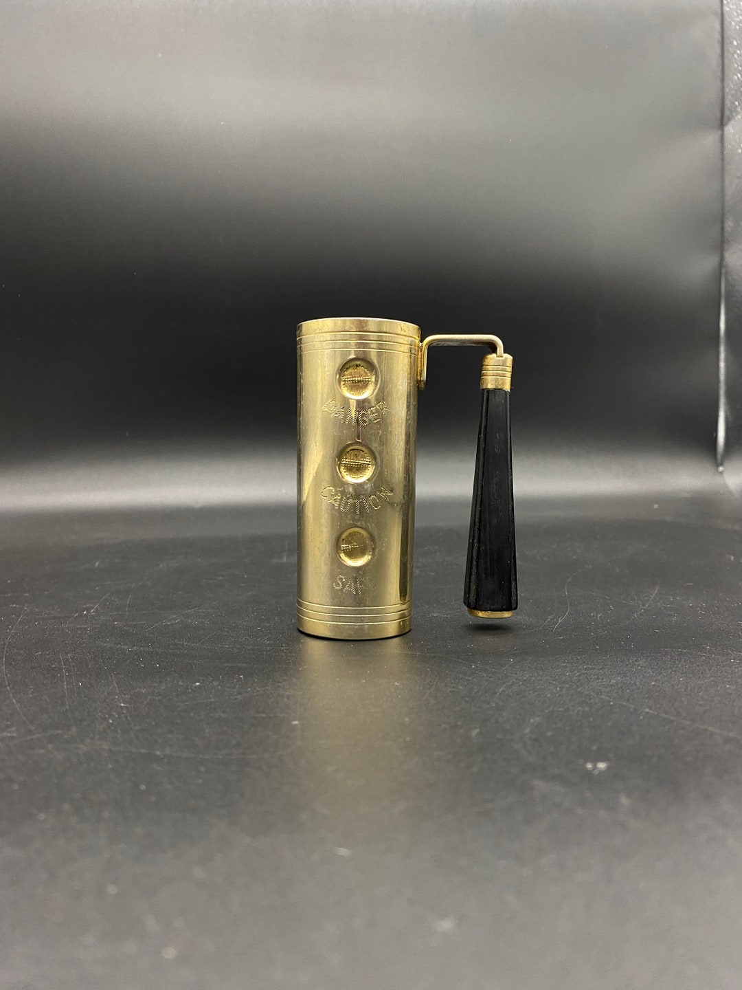 Vintage Glohill Canada Stop Light Shot Cup, Brass Coloured Stop Light