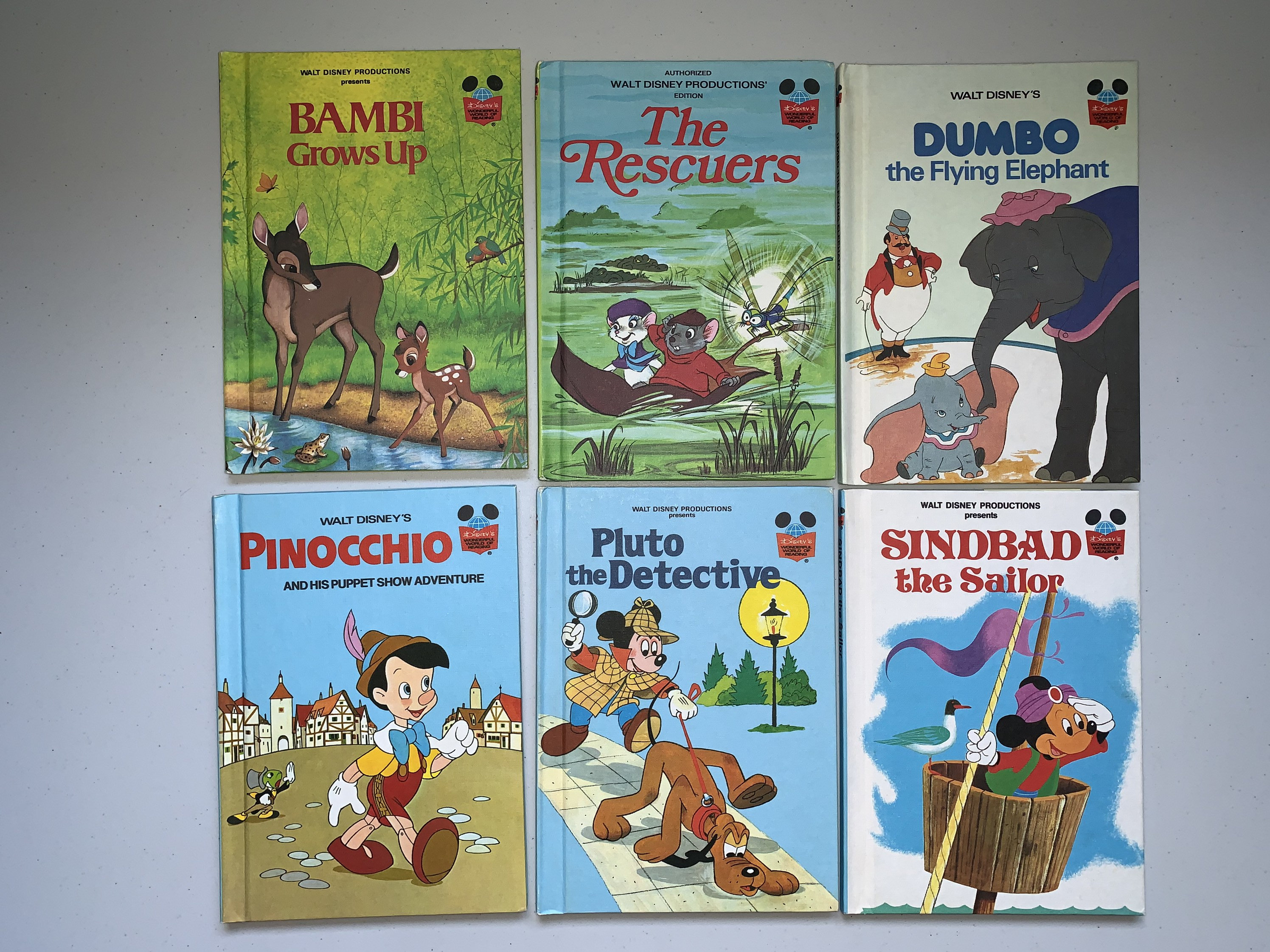 Collezione Walt Disney di 6 libri, libri Walt Disney anni '70'80, 6 libri  Disney, Pinocchio, Dumbo, The Rescuers, libri Disney vintage, Disney -   Italia