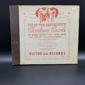 Lew White Six of the Best Known Christmas Carols, 1939 Lew White Six of the Best Known Christmas Carols 3 x 78RPM Shellac 10” Records, Xmas
