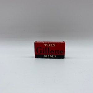 Vintage Gillette Blades New Old Stock, Gillette 3 Blades Sealed Box, Vintage Thin Gillette Blades NOS, New Old Stock Thin Gillette Blades