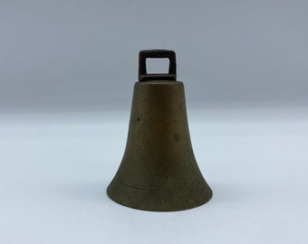 Antique Brass Bell, Small Antique Brass Bell, 2 3/4” Brass Bell, Vintage Small Brass Bell, Small Brass bell with clapper, Small Antique Bell