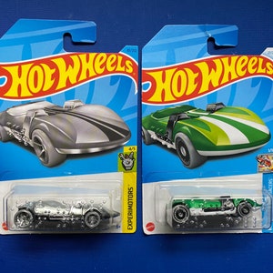 2 Hot Wheels Braille Racer Twin Mills, Hot Wheels Green Celebration Racers HW Braille, Rare Silver Hot Wheels Experimentors HW Braille Racer