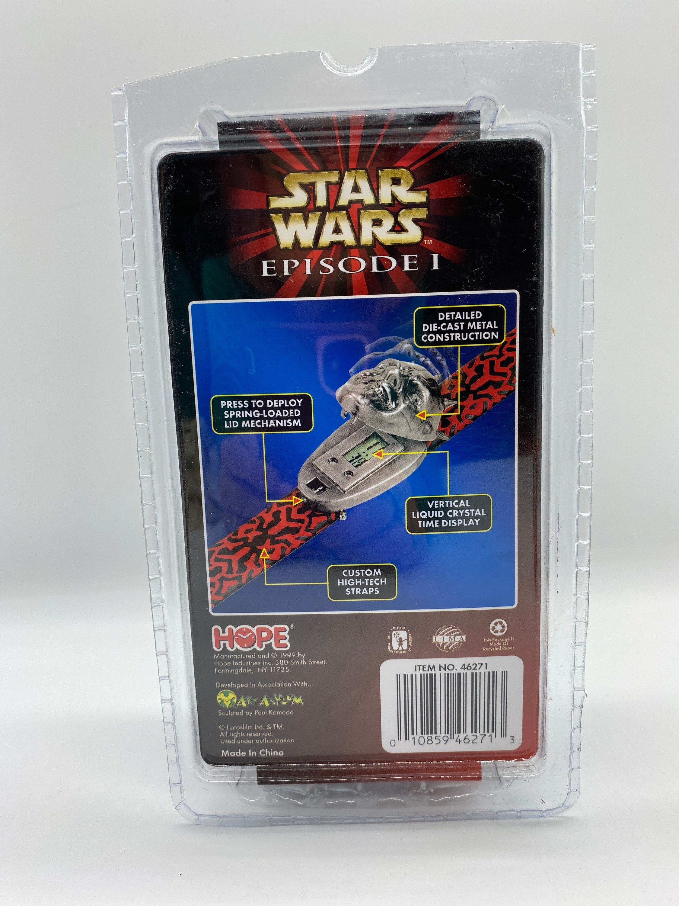 Star Wars Episode 1 Die Cast Watch Darth Maul, 1999 Darth Maul Die