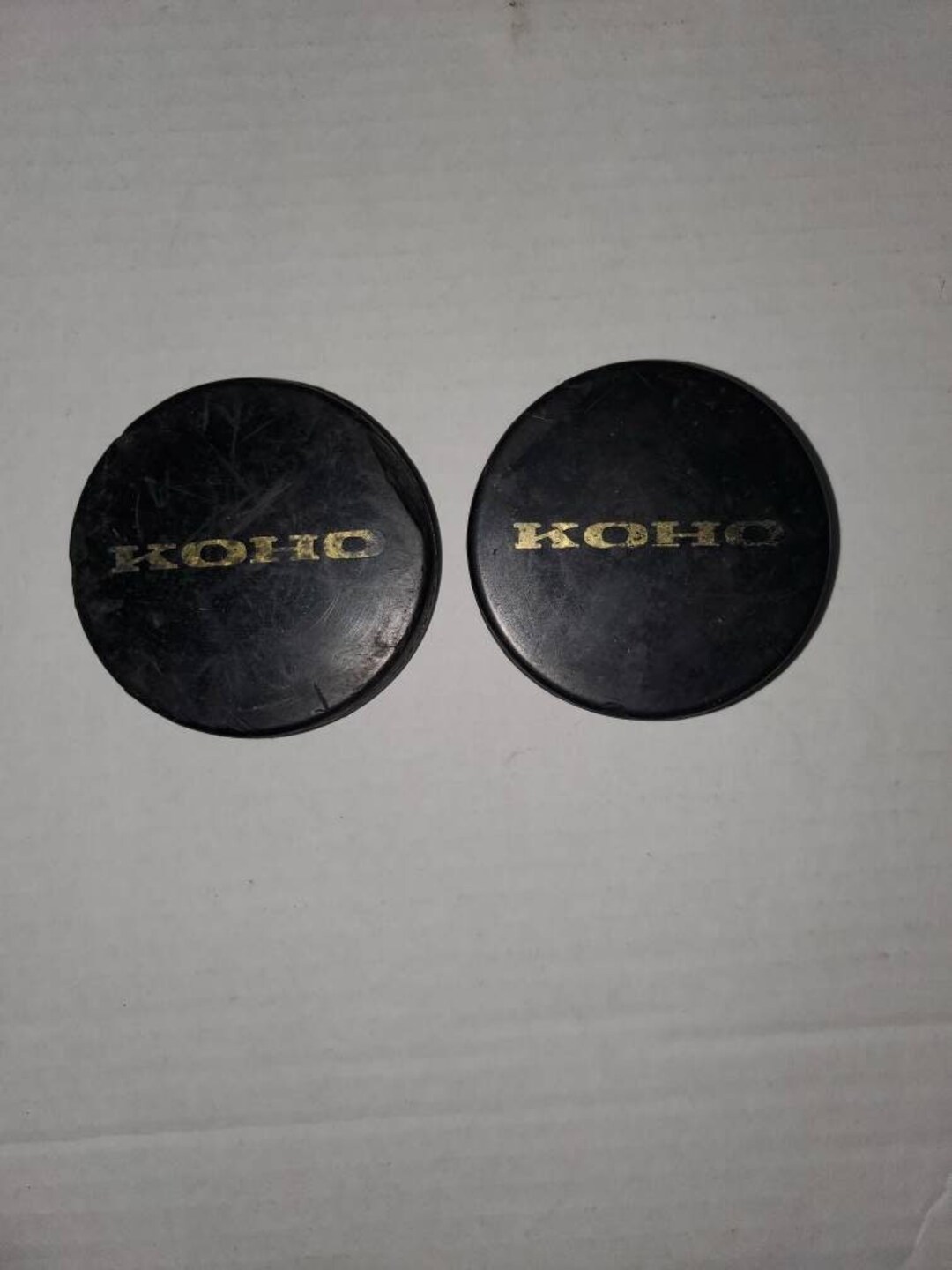 Vintage Koho Hockey Pucks, Made in Czechoslovakia Hockey Pucks, Vintage