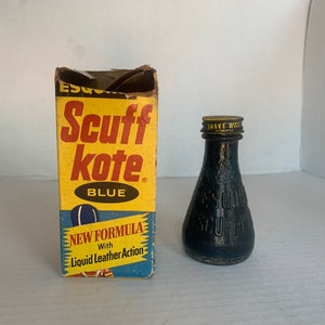 Vintage Esquire Scuff Kote Blue For Children’s Shoes, 2 Fl. Oz., Vintage Childrens Shoe Polish, Scuff Kote Blue Shoe Polish, Vtg Advertising