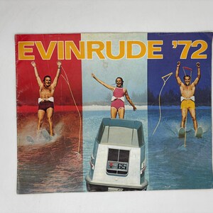 Evinrude 1972 Brochure, Evinrude ‘72 Dealership Brochure, Vintage Evinrude Boat Brochure, Evinrude 72 Triumph 65 Brochure, Evinrude V4 boat