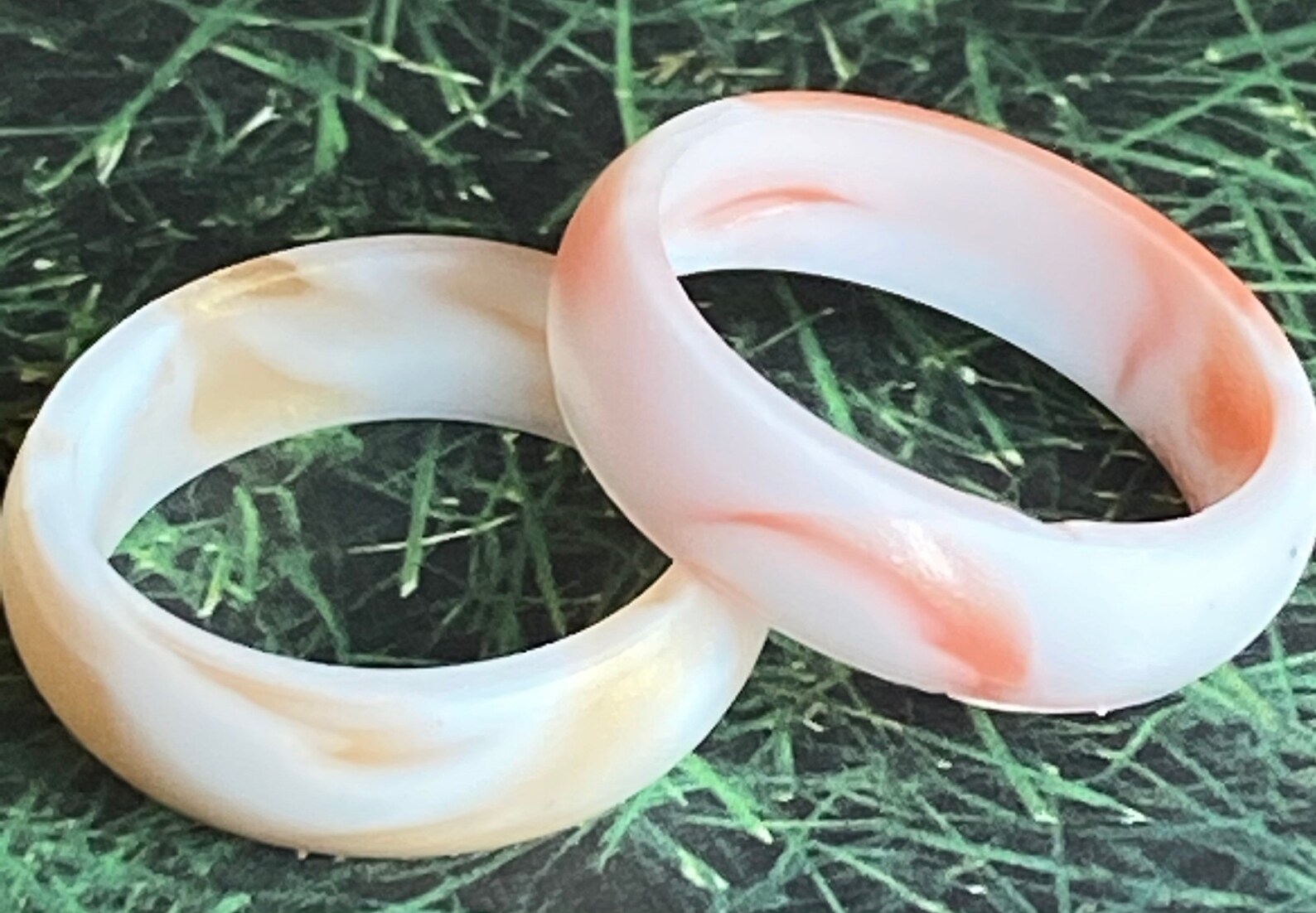 MARBLE Silicone Rings Stackable Water Proof Wedding Eco Etsy