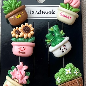 Wine Markers Set of 6 Succulent Charms, Stemless Glasses, Glass Charms, Great Gifts, Top off your Glass with Fun, Wine, Drinks, Housewarming