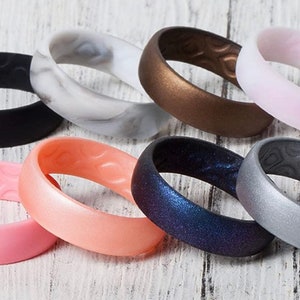 5mm Silicone Rings, Wedding Bands, Stackable, water proof, wedding, eco friendly, non-toxic, medical grade