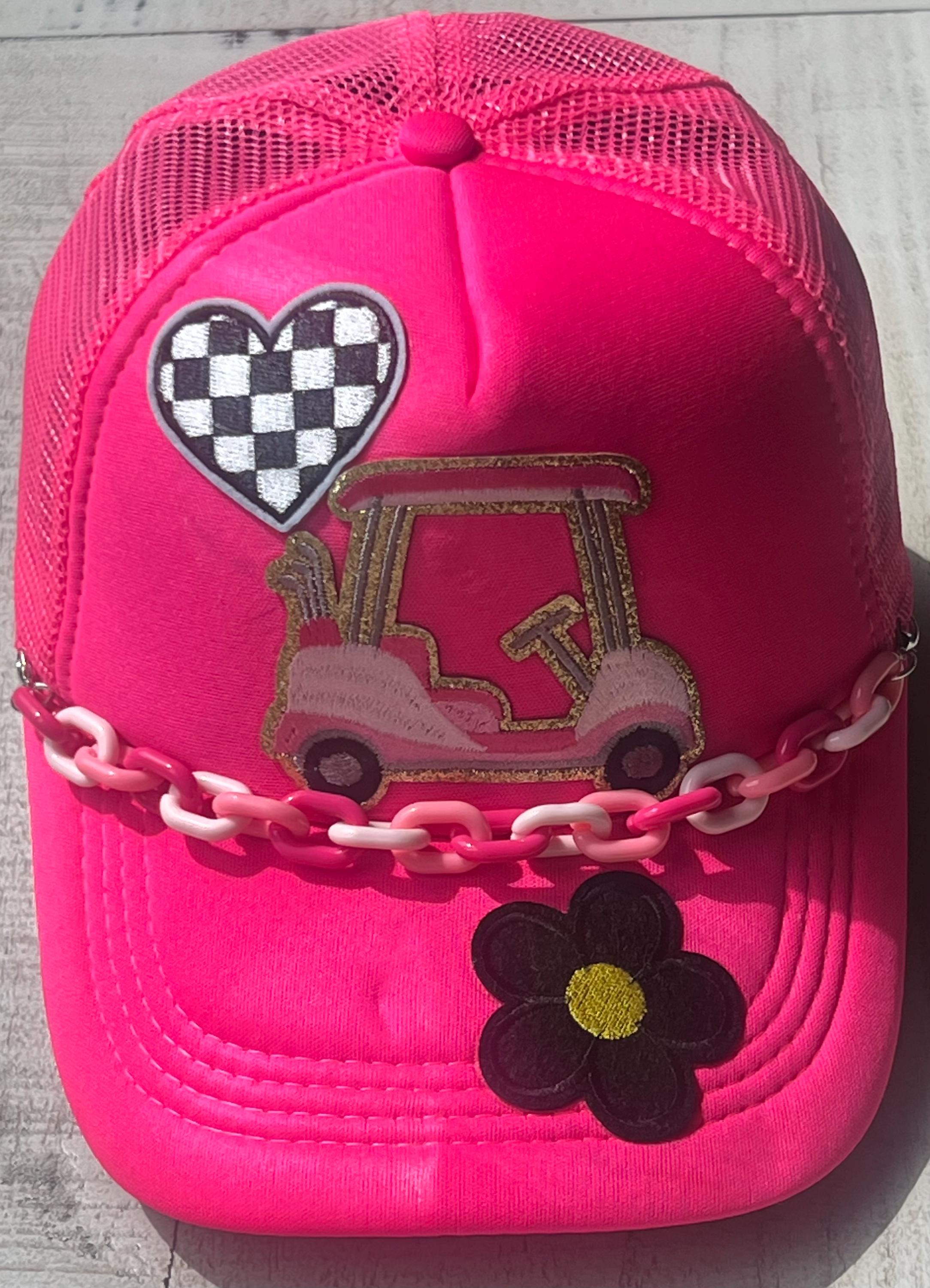 Pink Hat with Elegant Chain Accessory NWT Pink Hat Chain - Etsy main image 3