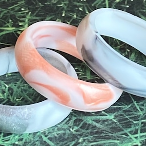 MARBLE Silicone Rings, stackable, water proof, wedding, eco friendly, non-toxic, medical grade, and a lot more while being trendy