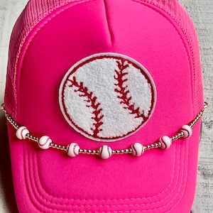 Baseball Hat Chain, Gold Beads, Hat Accessories, Hat Jewelry, Hat Chains, Fun, Trendy, Cute, Perfect Gifts