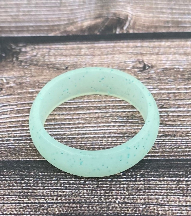 GLOW in the DARK Sparkly Silicone Rings Wedding Bands Etsy