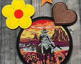 Country Western Iron On Patches, Trucker Hat Patches, Clothing, bags, Embroidery Patches, Fun, Cute