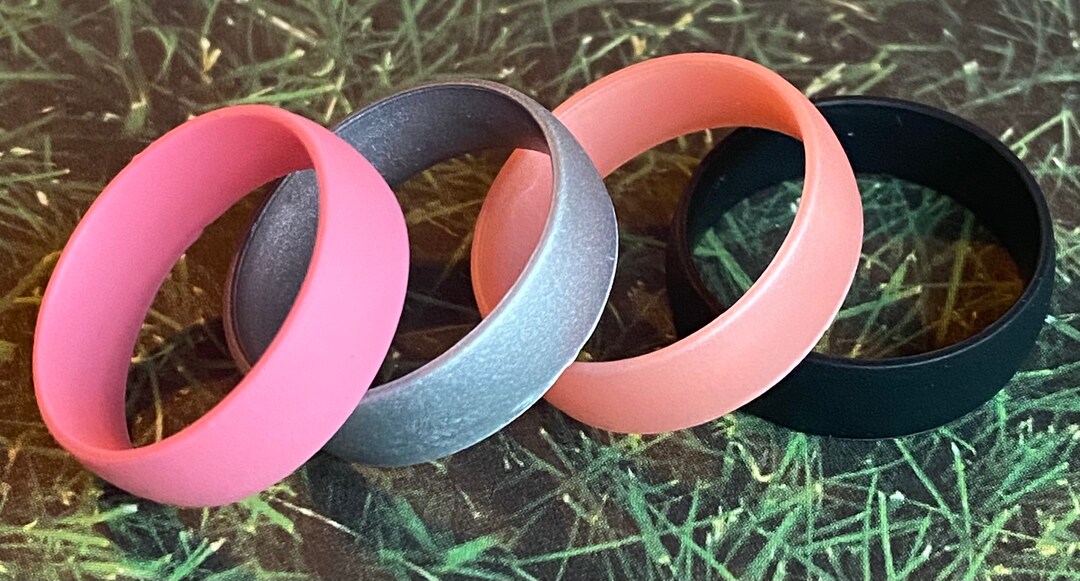 Thinner Band Silicone Rings, Stackable, Water Proof, Wedding, Eco